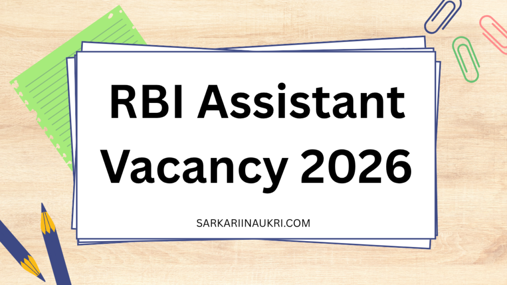 RBI Assistant Vacancy 2026