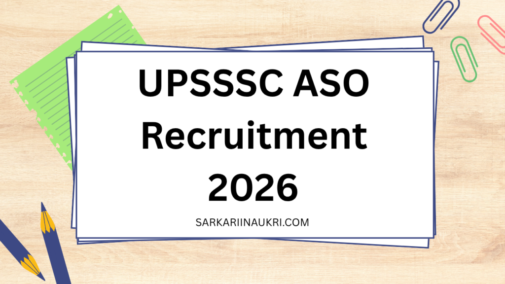 UPSSSC ASO Recruitment 2026