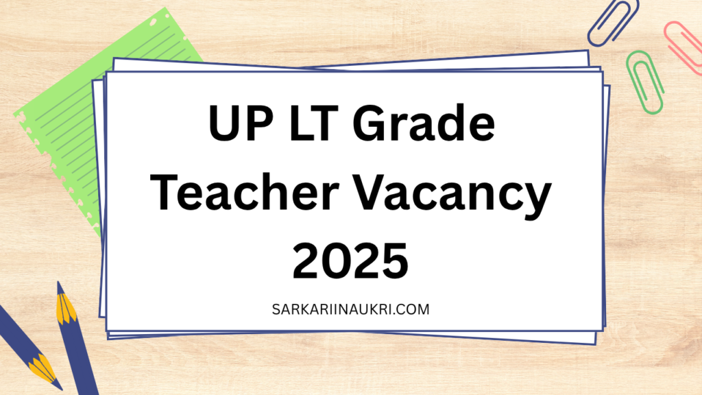 UP LT Grade Teacher Vacancy 2025