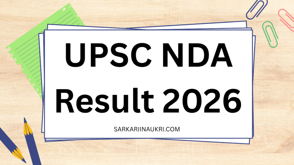 UPSC NDA Result 2026