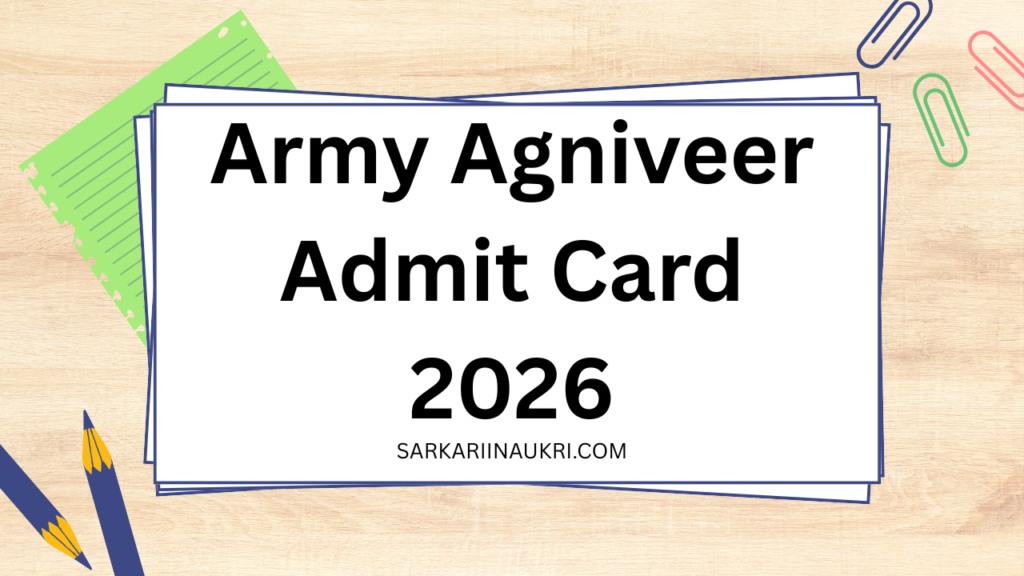 Army Agniveer Admit Card 2026
