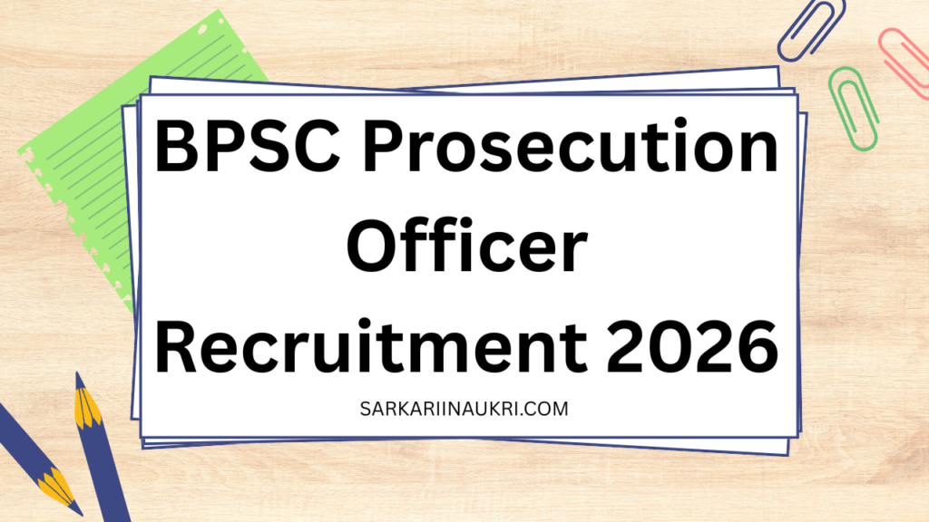 BPSC Prosecution Officer Recruitment 2026