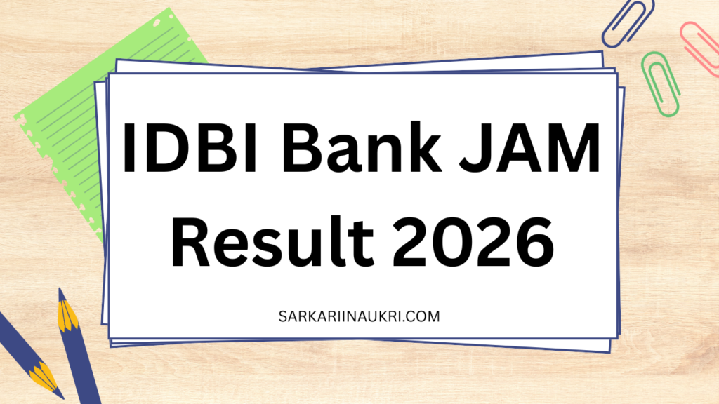 IDBI Bank JAM Result 2026