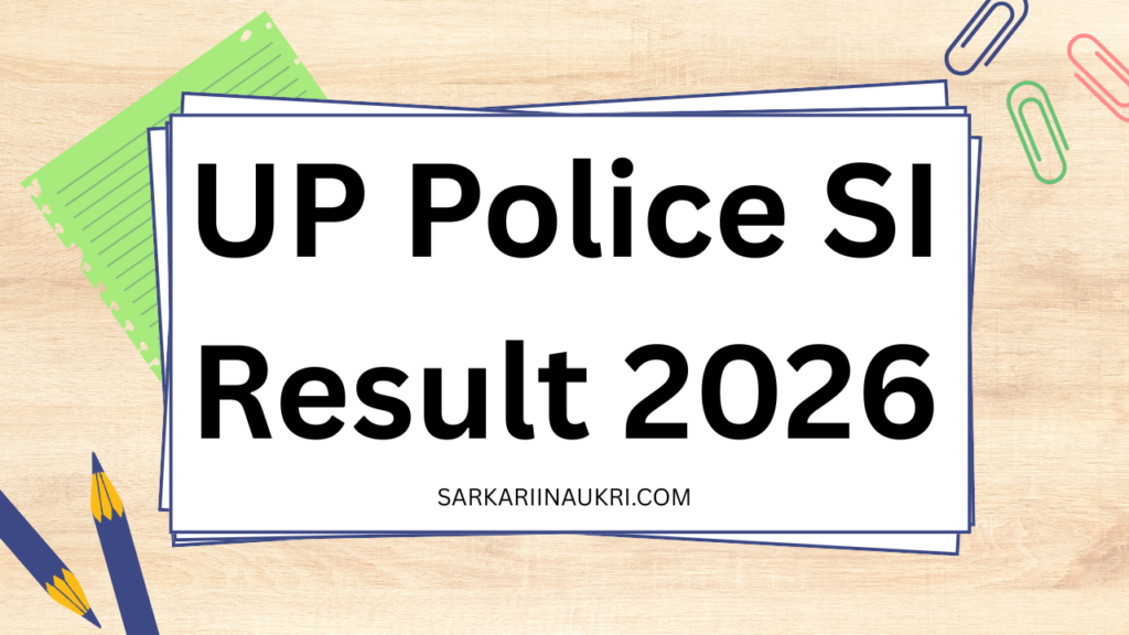 UP Police SI Result 2026