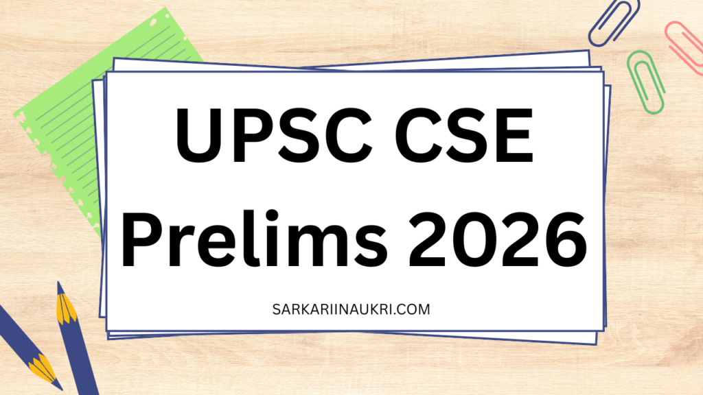 UPSC CSE Prelims 2026