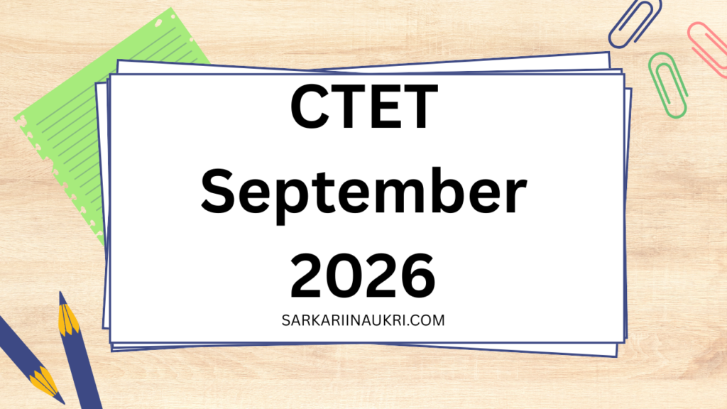 CTET September 2026