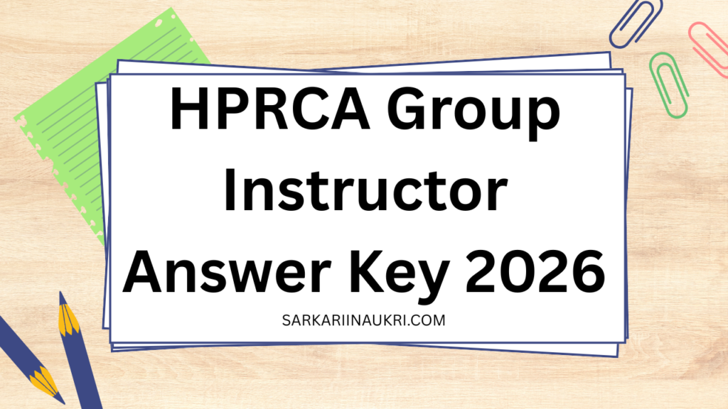 HPRCA Group Instructor Answer Key 2026