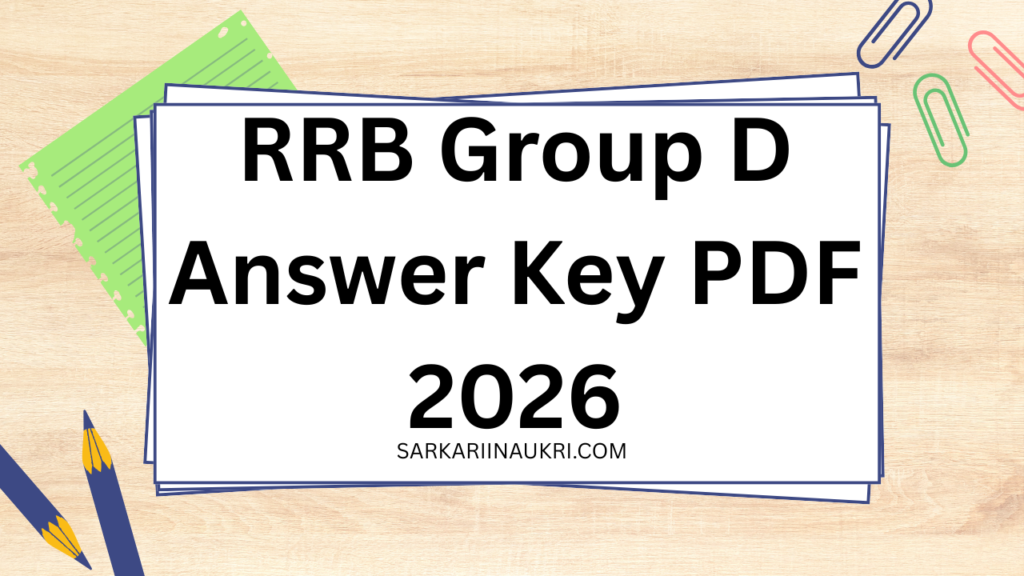 RRB Group D Answer Key PDF 2026