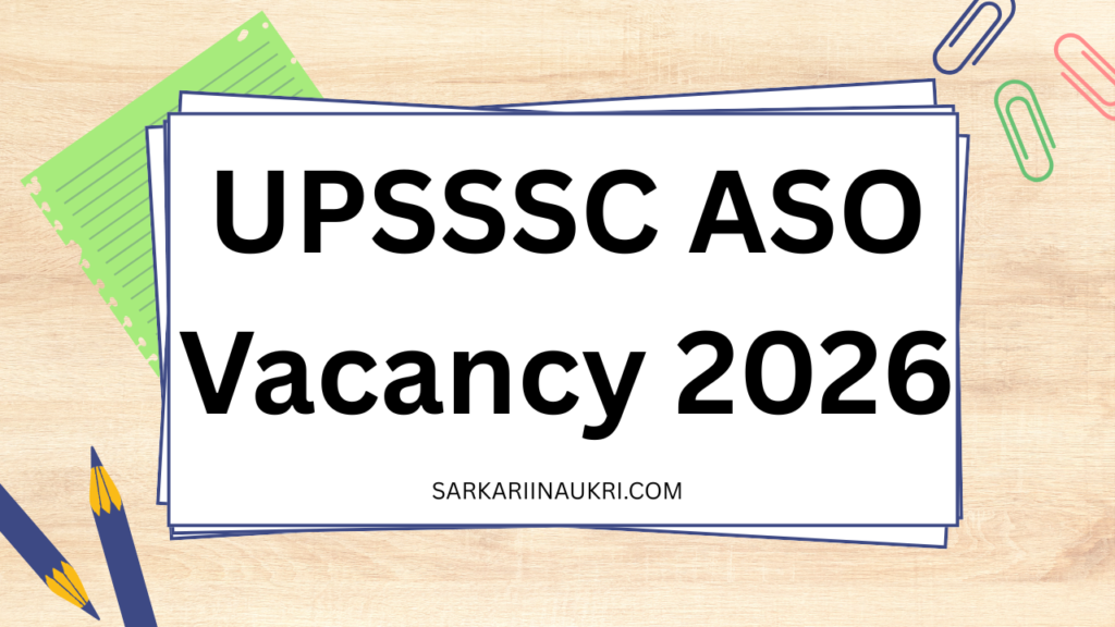 UPSSSC ASO Vacancy 2026