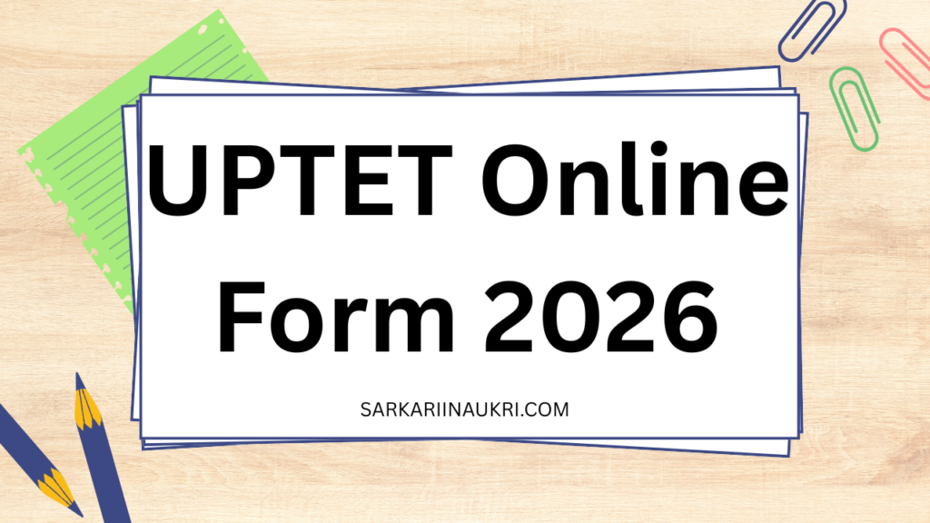 UPTET Online Form 2026