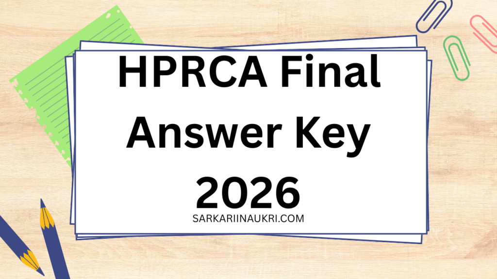 HPRCA Final Answer Key 2026