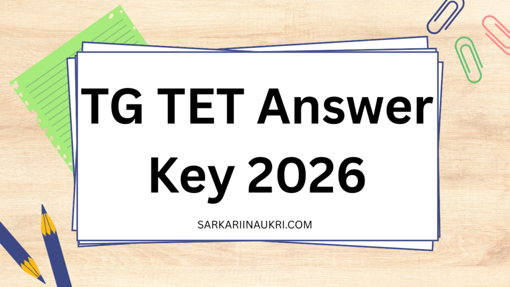 TG TET Answer Key 2026